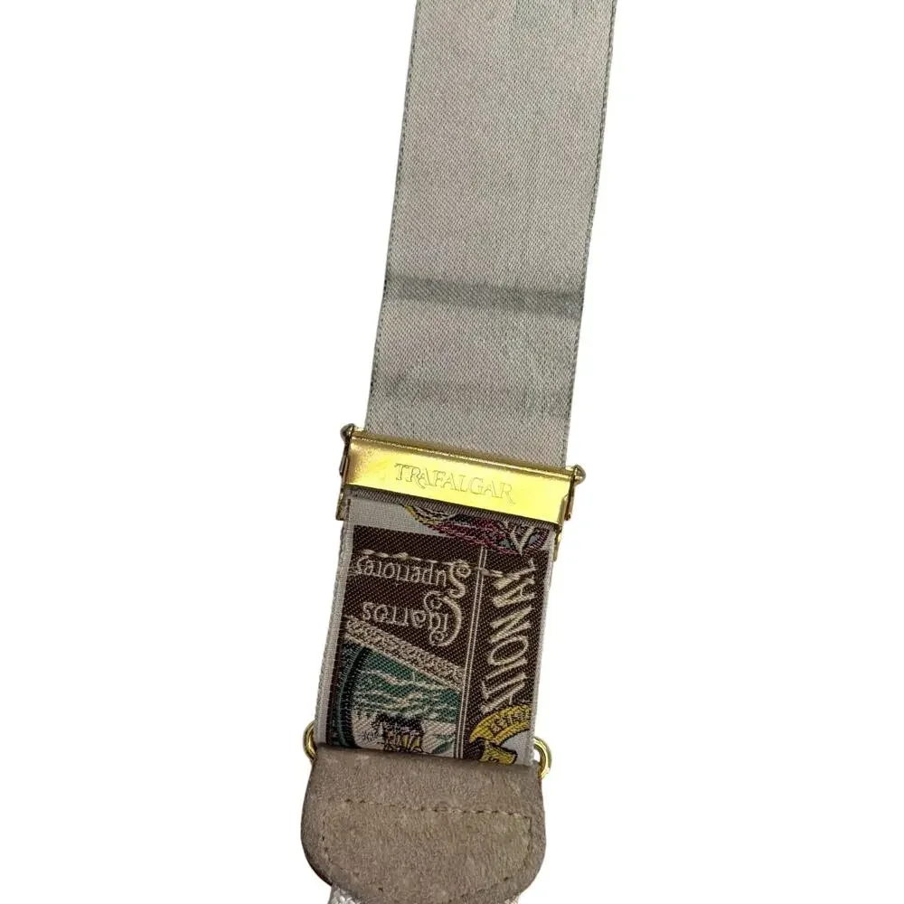 Trafalgar Silk Suspenders Cigarros Superiores Tobacco Print Leather Button Ends